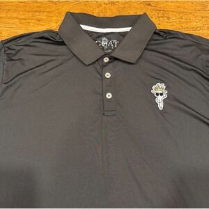 GOAT USA Black Casual Preppy Performance Golf‎ Short Sleeve Polo Shirt Men's XL